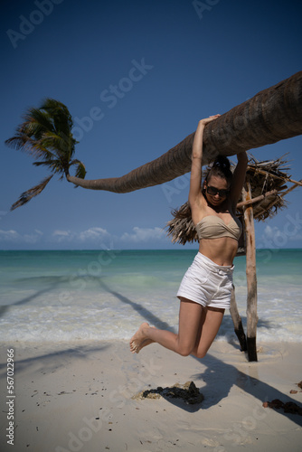 woman on the beach