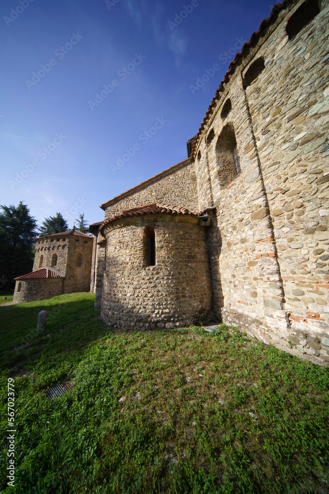 Agliate, Brianza: medieval church of SS. Pietro e Paolo