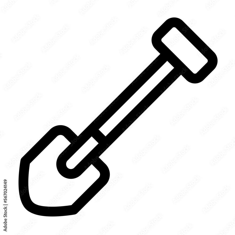 shovel line icon shovel line icon