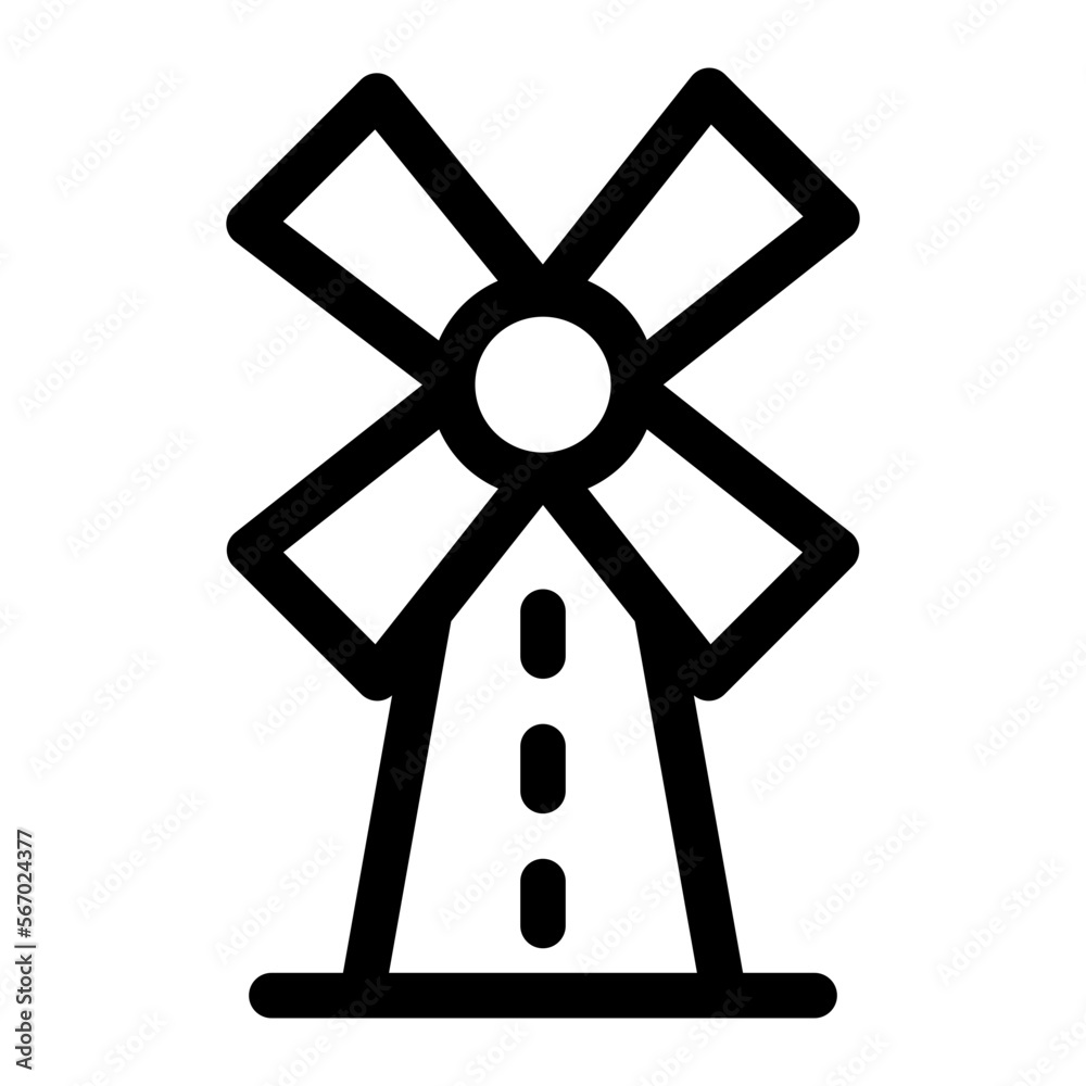 windmill line icon