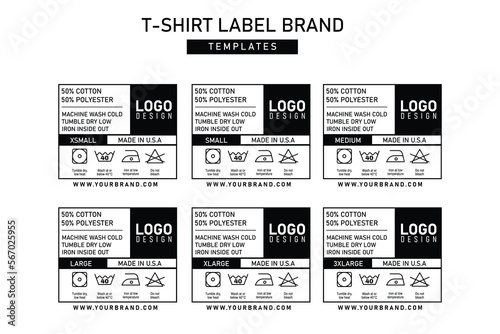 Clothing label tag template design