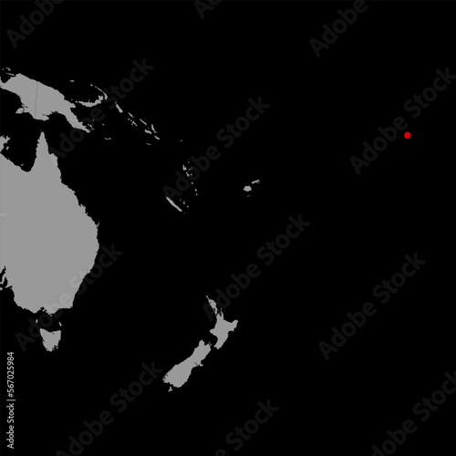 Pin map with French Polynesia flag on world map. Vector illustration.