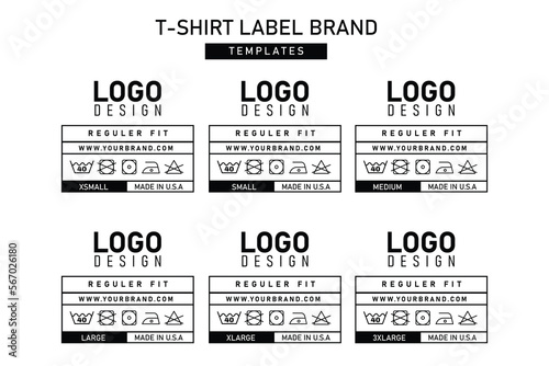Clothing label tag template design
