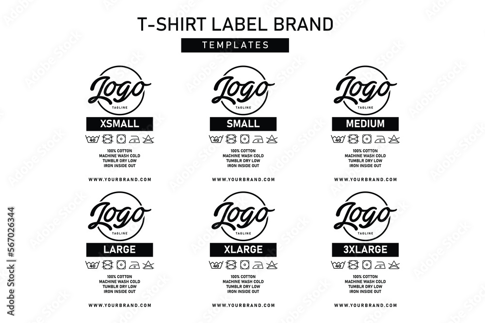 Clothing label tag template design