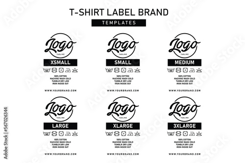 Clothing label tag template design