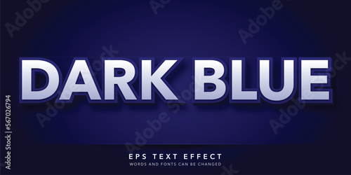 dark blue 3d editable text effect