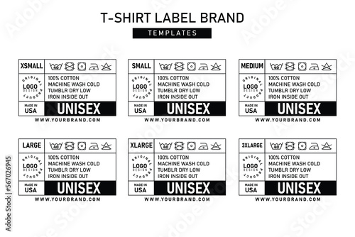 Clothing label tag template design