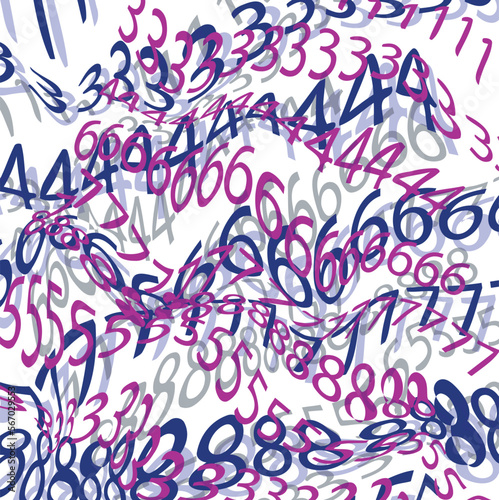 seamless pattern with numbers