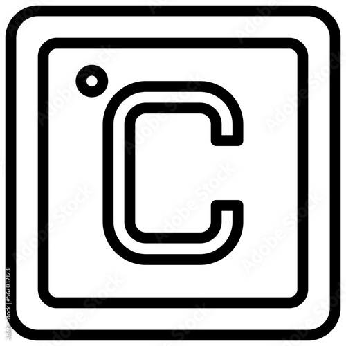Celsius line icon