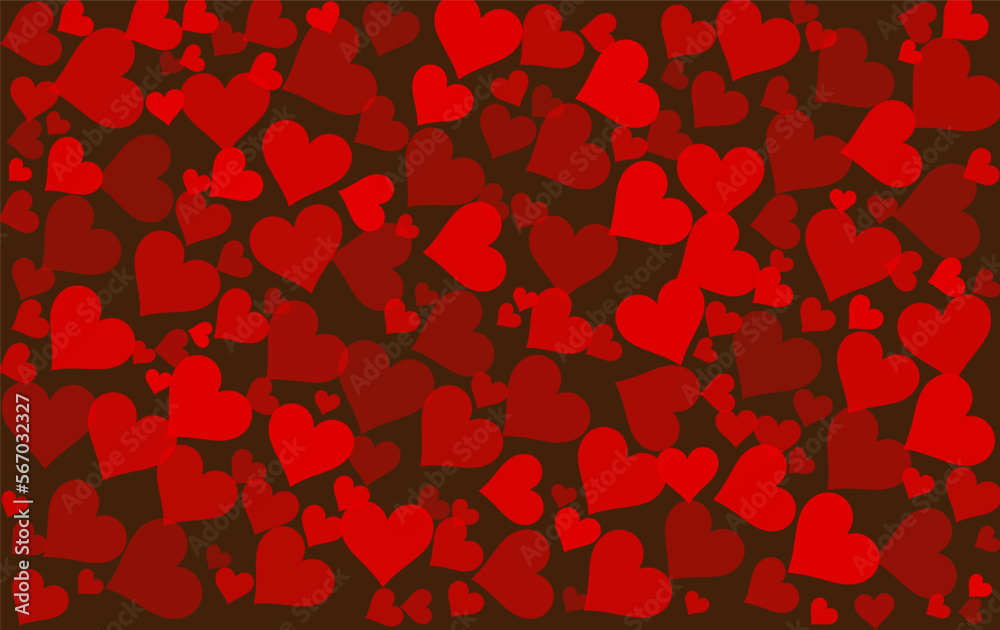 Valentine's day red Seamless hearts background