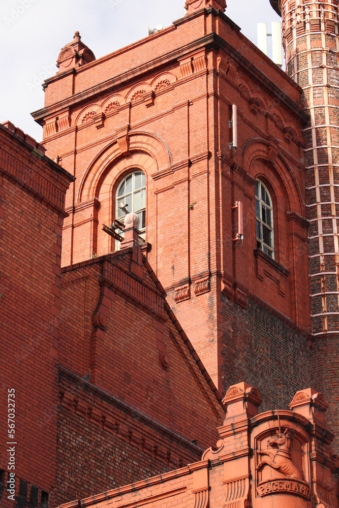 Red old building 