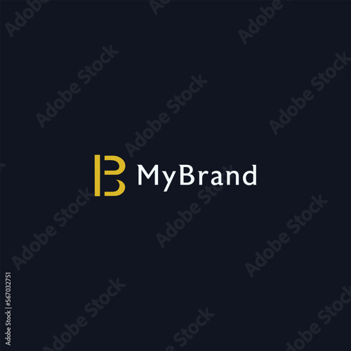 letter B logo design template