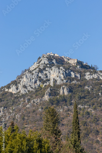View of the village of Gourdon, France