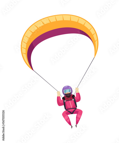 Skydiving Parachute Jump Composition