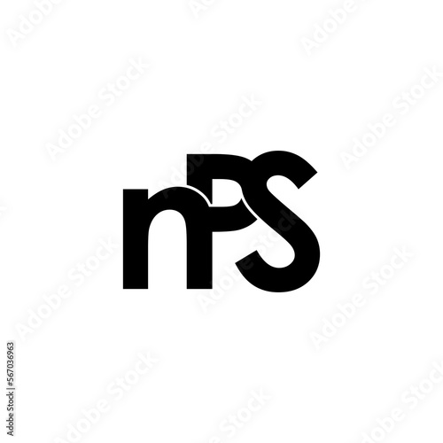 nps initial letter monogram logo design