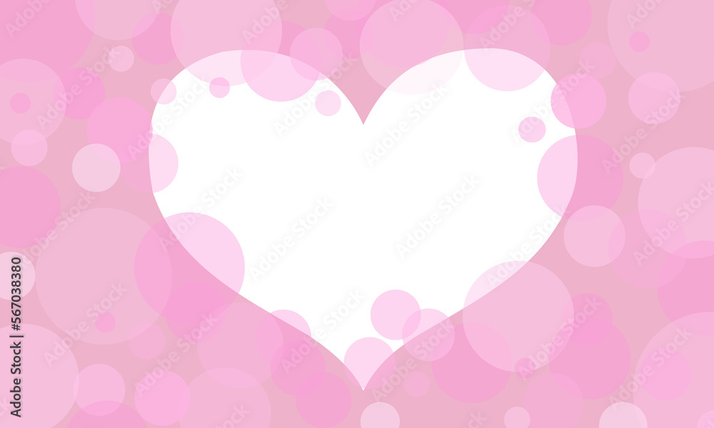 A pink frame made of hearts with a transparent center.