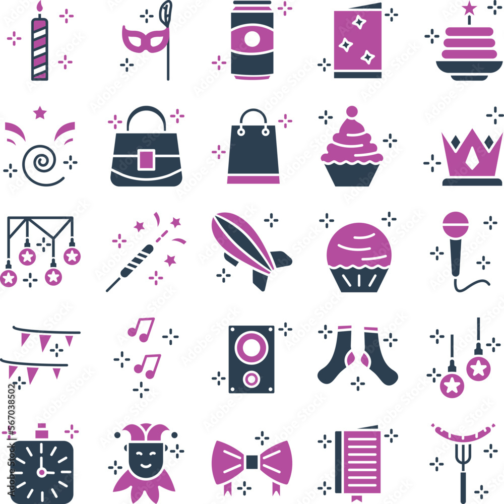 Party and celebration icons set, party vector icons, party icons pack, new year icons pack, event icons set, celebration icons set, vector icons set, icons set, party glyph dual icons pack Party and celebration icons set, party vector icons, party icons pack, new year icons pack, event icons set, celebration icons set, vector icons set, icons set, party glyph dual icons pack