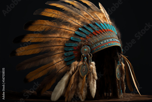 chapéu de indio nativo americano  photo