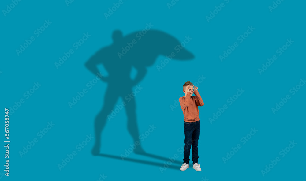 Shadow of super hero over dreamy ginger guy schooler Shadow of super hero over dreamy ginger guy schooler