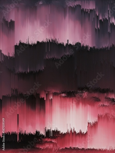 Glitch Sunset Graphical Abstract Painting Art Background Texture,Colorful Geometrical Artwork,Modern Conceptual Print 3D Rendering,3D Illustration