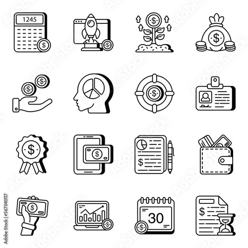 Pack of Business Linear Icons 