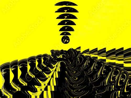 optical illusion 3d abstract illustration 