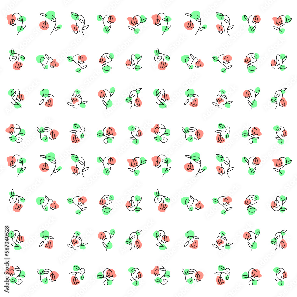 floral pattern. Set of plant floral and leaf pattern icon. seamless pattern flowers. minimalist flower illustrations. nature flowers pattern. floral pattern. Set of plant floral and leaf pattern icon. seamless pattern flowers. minimalist flower illustrations. nature flowers pattern.
