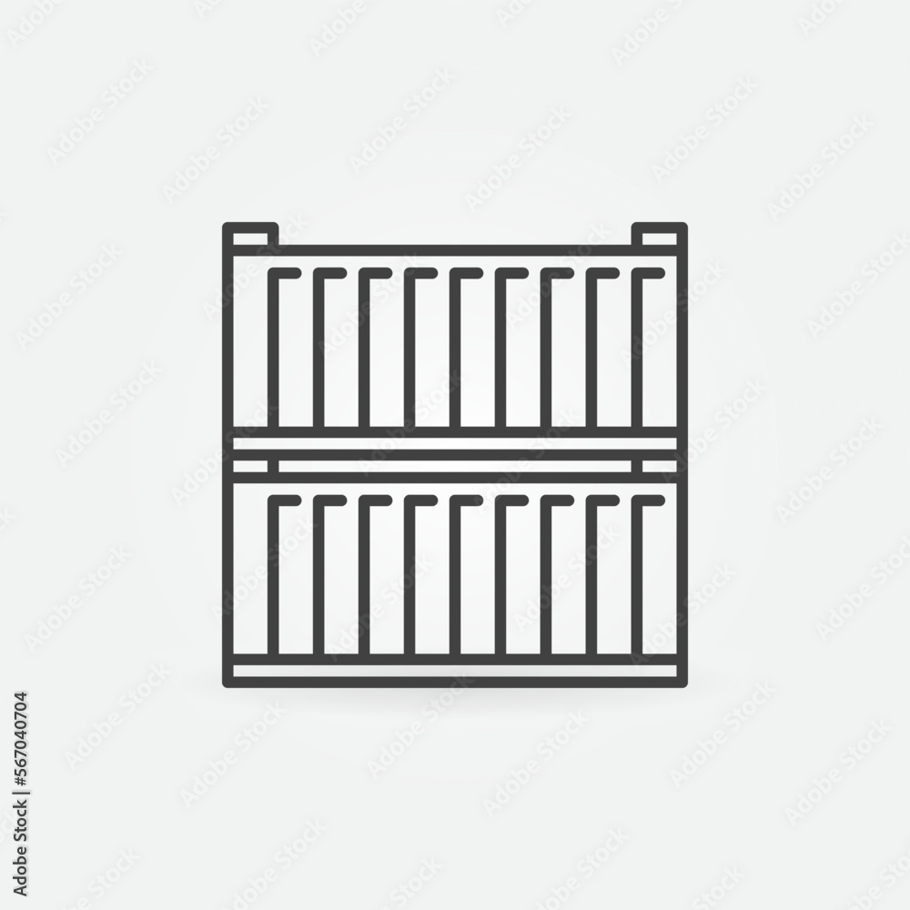 Pair of Shipping Containers vector Delivery concept thin line icon