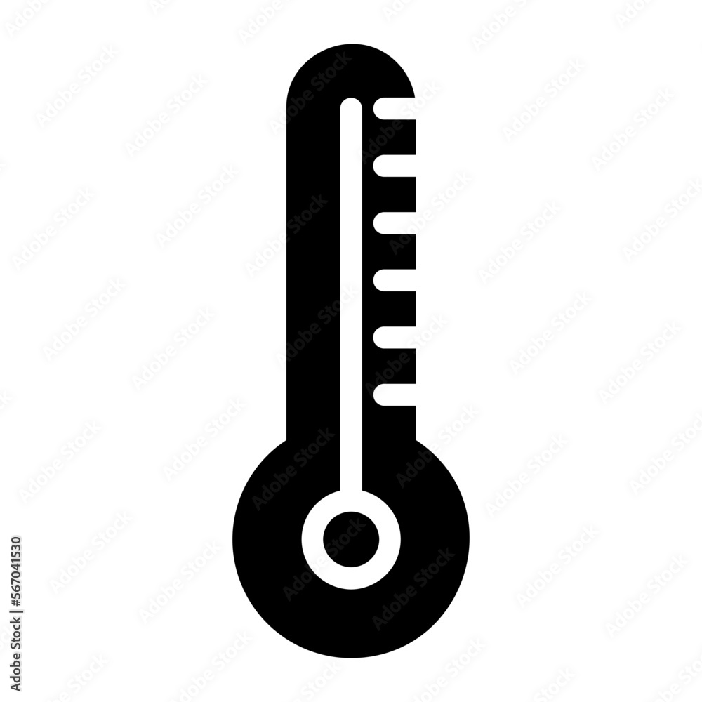 thermometer glyph icon