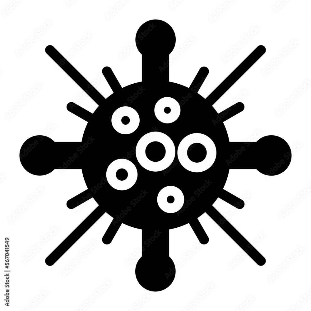 Obraz premium virus glyph icon