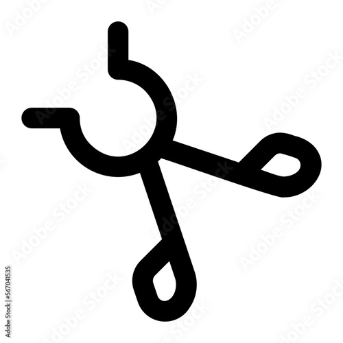 tongs glyph icon
