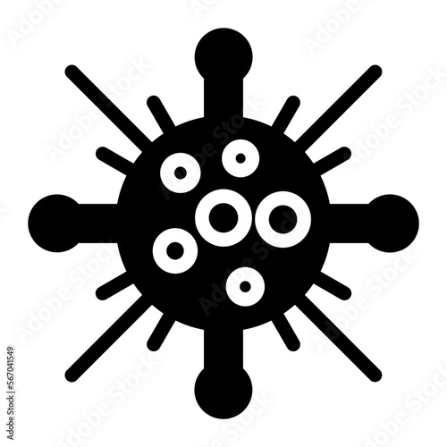 virus glyph icon