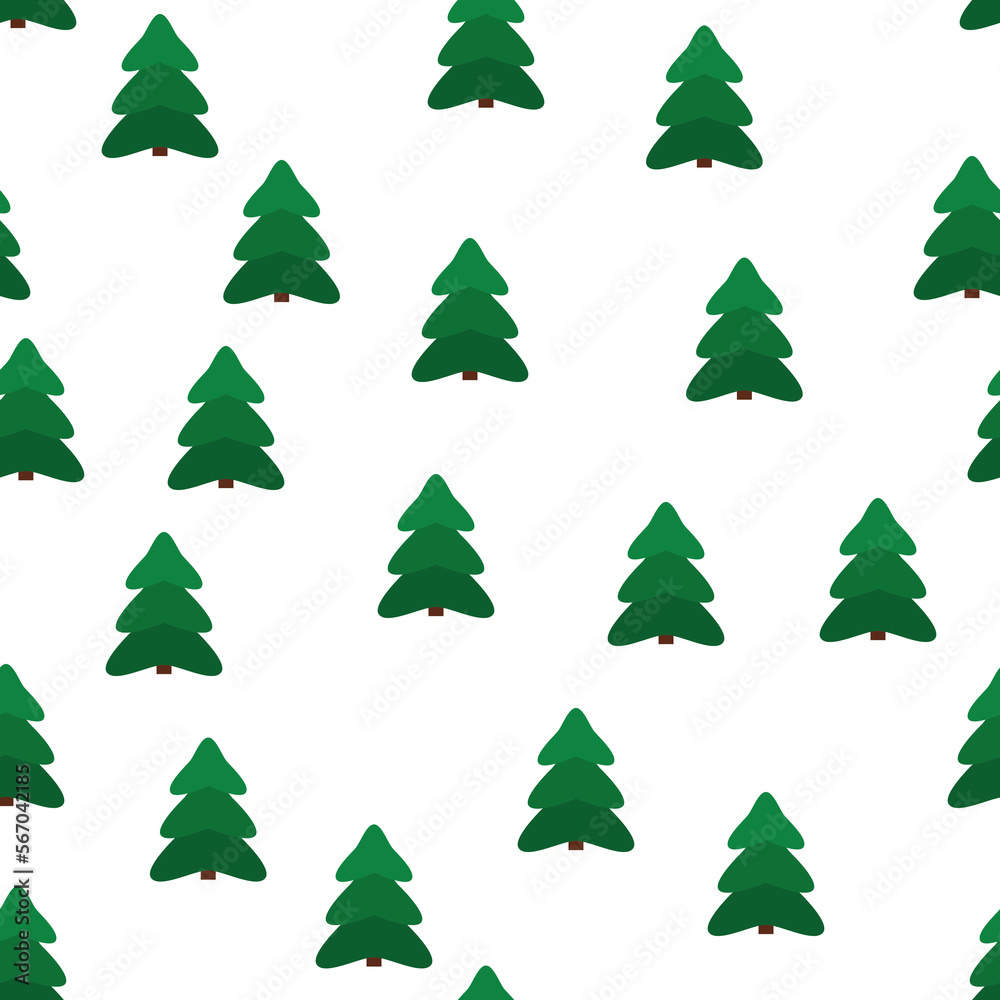 simple vector pattern green trees