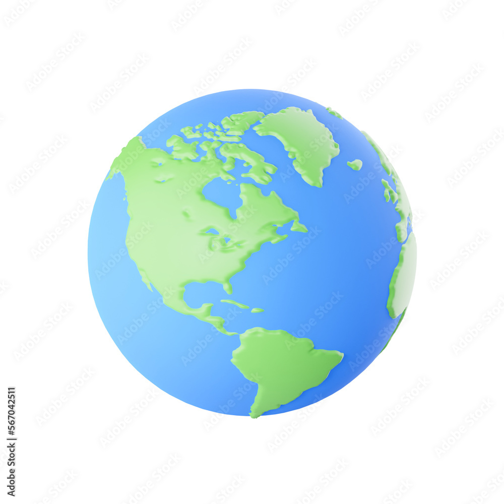 Earth 3d illustration