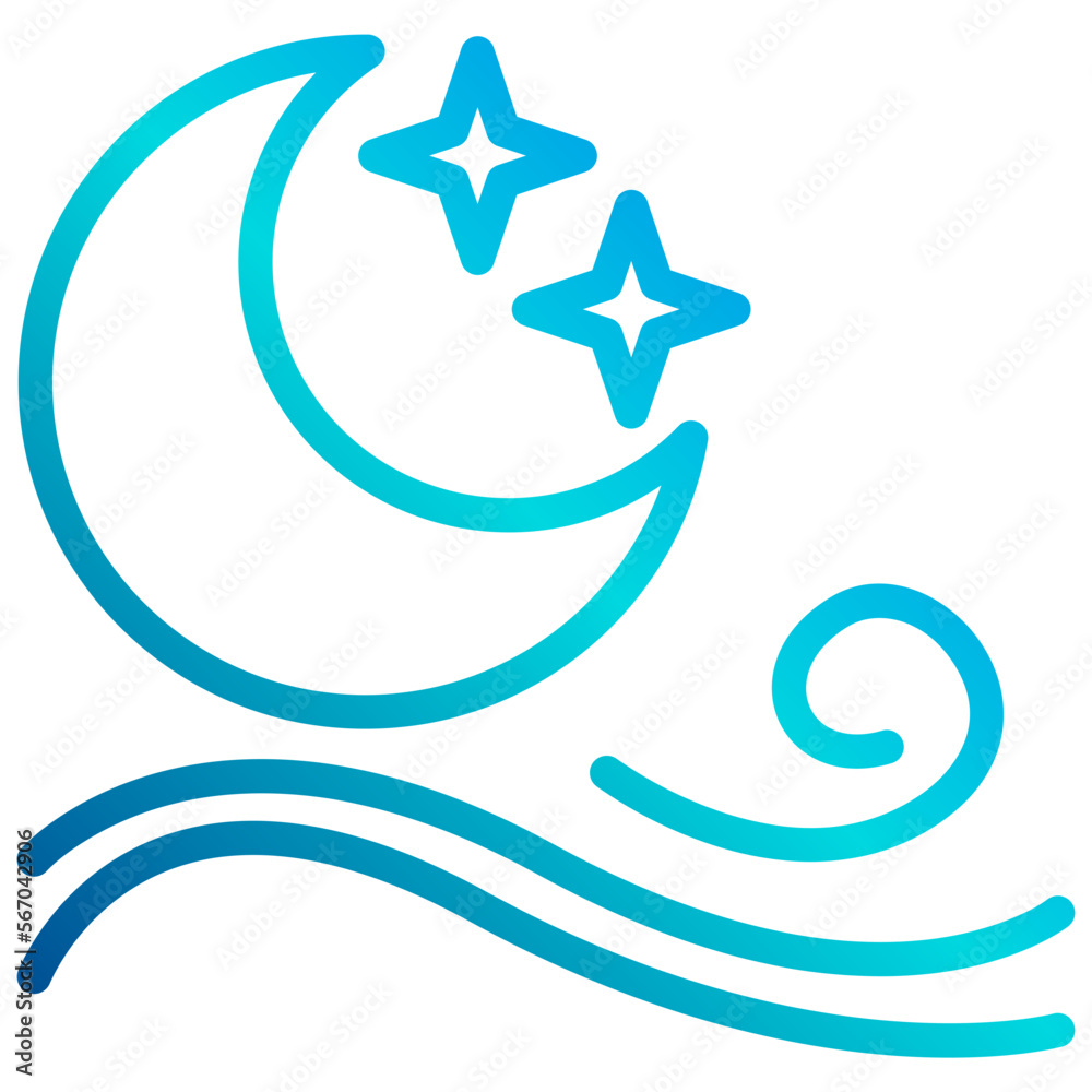 Obraz premium Breeze line icon