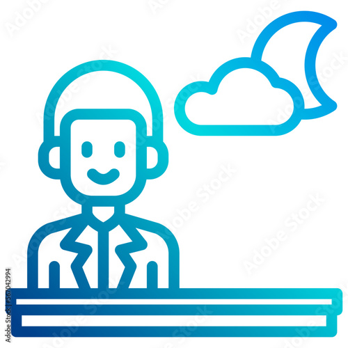 Forecaster line icon