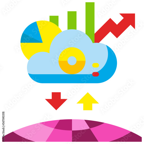 bigdata flat icon