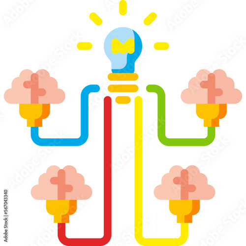 brainstorm flat icon
