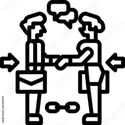 partnership outline icon