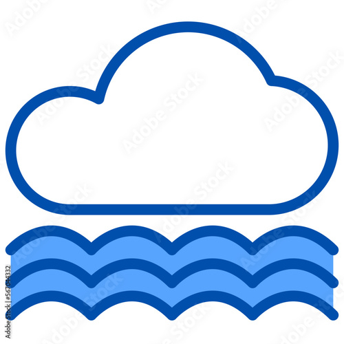 Incoming tide line icon