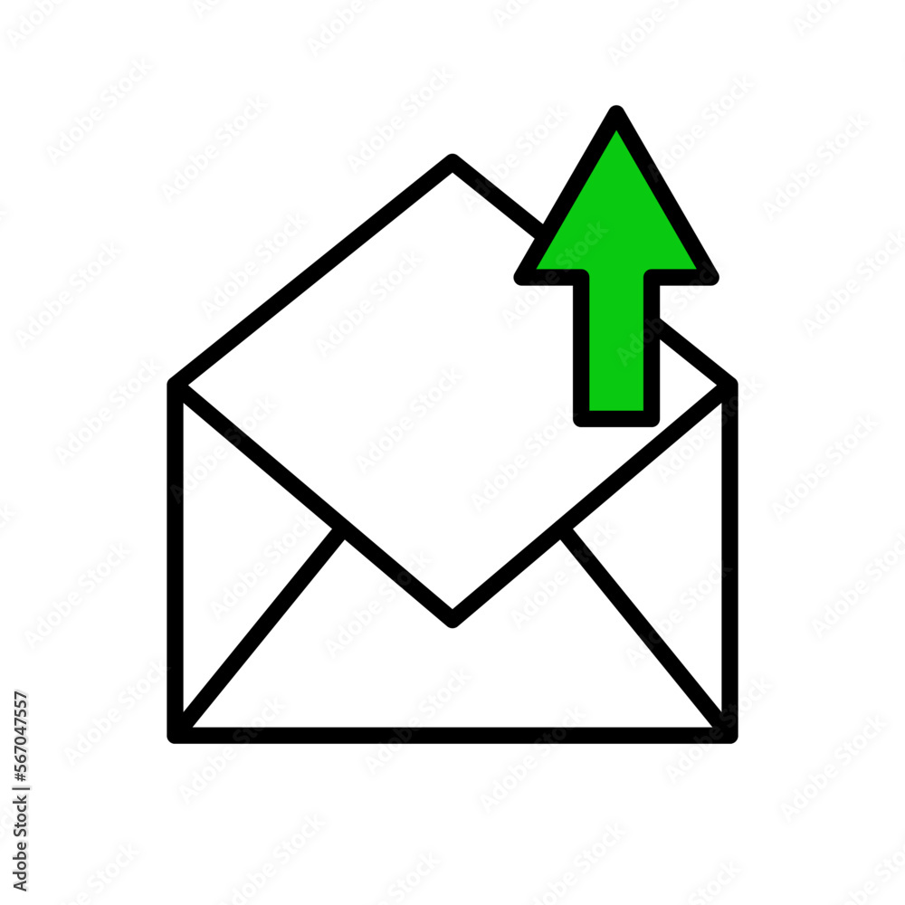 Sending mail icon. Mail and send arrow icon. Vector. Sending mail icon. Mail and send arrow icon. Vector.
