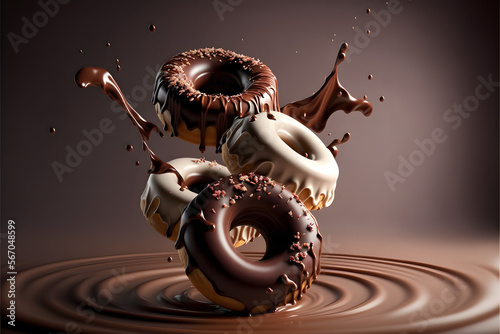 falling donuts, generative ai