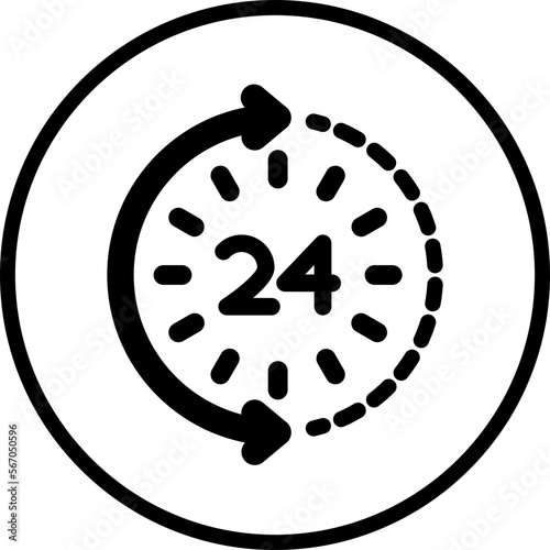 24 Hours Icon Style