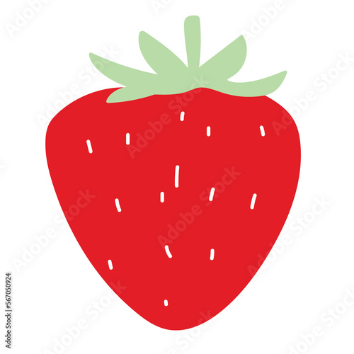 Fresh strawberry fruit element 