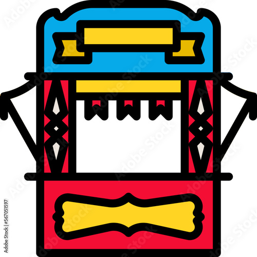 booth filled outline icon