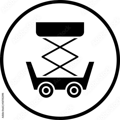 Scissor Lift Icon Style