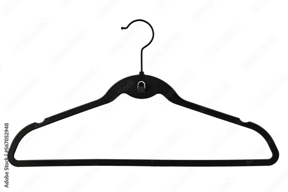 wooden and plastic hangers with a hook for clothes, isolate for clipping on a white background wooden and plastic hangers with a hook for clothes, isolate for clipping on a white background