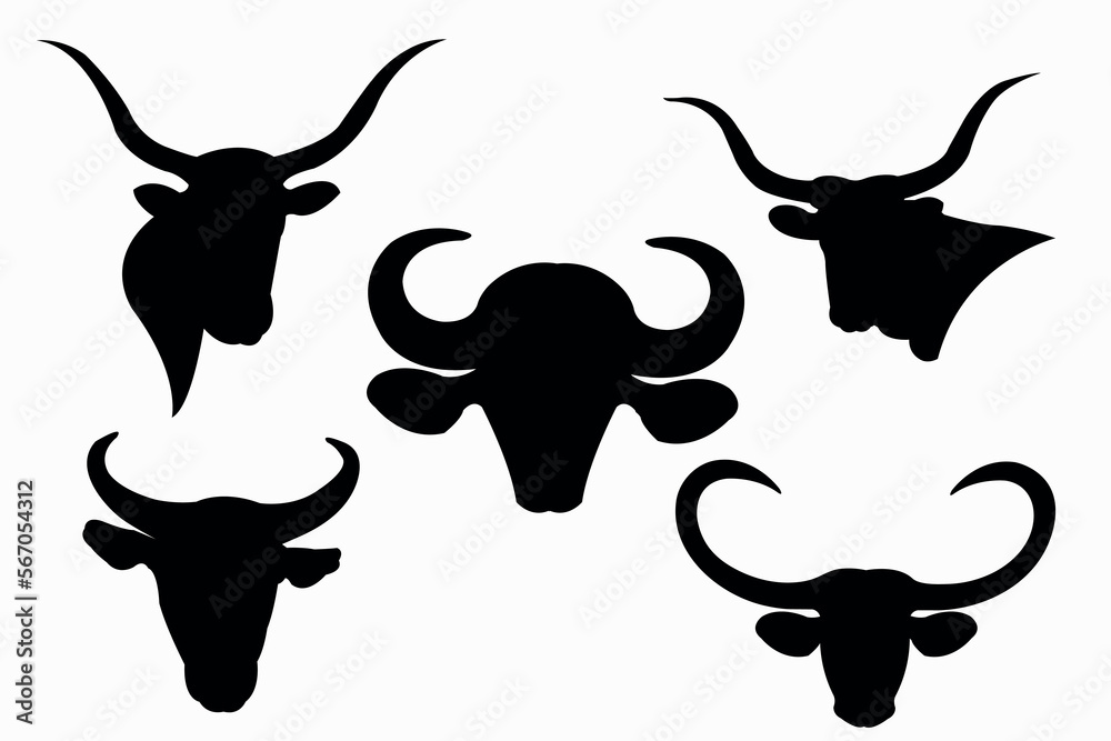 blackhead bull ox buffalo cow logo Vector design inspiration blackhead bull ox buffalo cow logo Vector design inspiration