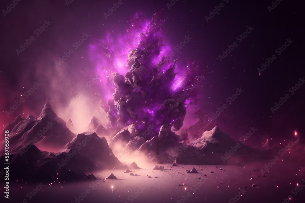 Bright Abstract Lila background illustration - Vector geometric shape - can be used as texture, background or wallpaper - Purple 3d elements - Generative AI. Bright Abstract Lila background illustration - Vector geometric shape - can be used as texture, background or wallpaper - Purple 3d elements - Generative AI.
