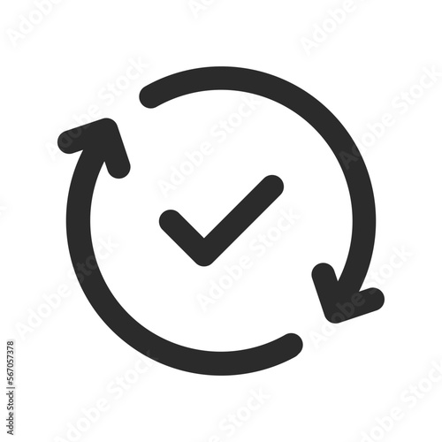 Automatic self vector icon. Isolated auto generation tick sign design